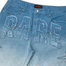 Rare Peace 'Rare Self Patch' Rhinestone Denim Shorts (MD. Tint) RS6064 - FRESH N FITTED