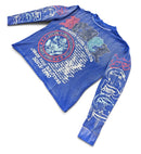 Rebel Minds 'Dreams' Long Sleeve Thermal Shirt w/Rhinestones in Royal