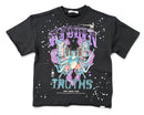 Highly Undrtd Kids 'Hidden Truth' Rhinestone Cropped Tee in Black