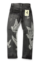 FWRD 'Dove' Relaxed Straight Denim in Washed Black