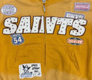 Men's BKYS 'Sports Academy' Zip-Up Hoodie in Golden Beige