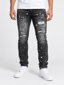 Evolution 'Slim Distressed Denim (Washed Black) EV-330212