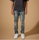 Men's Jordan Craig Geo Storm Collins straight fit denim jeans in desert blue, showcasing the denim fabric and fit style.