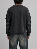 Majestik 'Speedway' Garment Dyed Shirt w/Thermal in Black