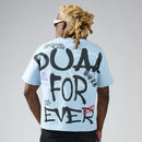 DUAA 'We Love' Rhinestone T-Shirt in Blue