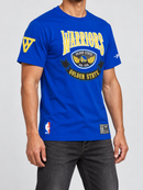 Pro Standard Golden State Warriors royal blue T-shirt with "Born for Sports" graphic, casual men's tee for basketball fans.