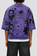 Kleep Tooley Washed 100% Cotton S/N Jersey 3/4 Sleeve Tee in Lavender KT1930S