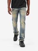 Copper Rivet 'Destroy Effect' Cross Hatch Denim (DTB) 533016