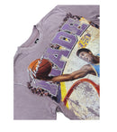 Men’s Rebel Denim 'Heaven Made' Oversized French Terry T-shirt in Sage Pink