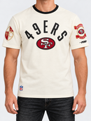 Pro Standard San Francisco 49ers Modern Originals T-Shirt in eggshell with team logo and design details, casual and comfortable fit.