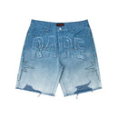 Rare Peace 'Rare Self Patch' Rhinestone Denim Shorts (MD. Tint) RS6064 - FRESH N FITTED