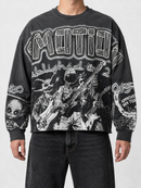 Mixed Emotion 'Astro' Long Sleeve Shirt in Black