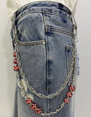 Kindred 'Cube' Pocket Chain in Silver w/Red