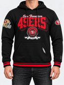 Black Pro Standard San Francisco 49ers hoodie featuring the team badge front design and comfortable hoodie style.