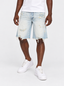 Smoke Rise Clean Look Comport Fit denim shorts in Lotus Blue, featuring a classic five-pocket design and stylish fit.