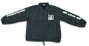 Men's Mint World Tour button-up windbreaker jacket in black, lightweight outerwear with a sleek design and adjustable hood.