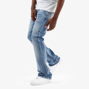 Copper Rivet 'Cross Hatch' Flare Denim (DSB) 533017 - FRESH N FITTED