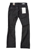 Copper Rivet 'Rip and Repair' Stacked Denim (Black) 433077 - FRESH N FITTED