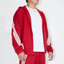M. Society 'Outdoor' Nylon Zip Up Jacket in Crimson