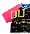 DUAA 'University' Rhinestone T-Shirt in Black