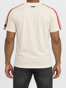 Pro Standard San Francisco 49ers striped retro classic T-shirt in eggshell with team logo and vintage design details.