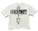 Highly Undrtd 'Saint' Rhinestone Cropped Tee in White