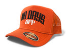 MUKA No Days Off trucker hat bright orange T5523