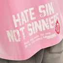 Men's VOYAGE STUDIO 'Saint' Double Applique Washed T-Shirt in Pink