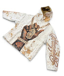 Rebel Minds 'Chains' Tapestry Pullover Hoodie in Cream