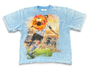 Men’s Rebel Denim 'Born' Oversized French Terry T-shirt in Blue