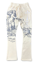Highly Undrtd 'Divine Aura' Stacked Joggers in Ivory