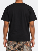 Black Rebel Minds Paradise Tapestry T-Shirt featuring vibrant graphic design on soft cotton fabric.
