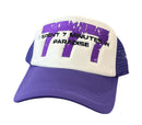 7M 'STATIC' Trucker Hat (White/Purple) - FRESH N FITTED