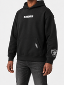 Black Pro Standard Las Vegas Raiders Wingspan hoodie with drop shoulder design and Raiders logo on front.