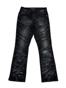BLACK LIGHT Kids 'Distressed' Flare Fit Denim in Black