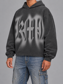 KML BLUR Cropped Hoodie (Vintage Black)