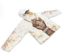 Rebel Minds 'Chains' Tapestry Pullover Hoodie in Cream