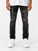 KDNK Animal Patch Jeans Black KND4467