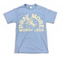 R3TRO WORLD 'Pray More' T-Shirt in Light Blue