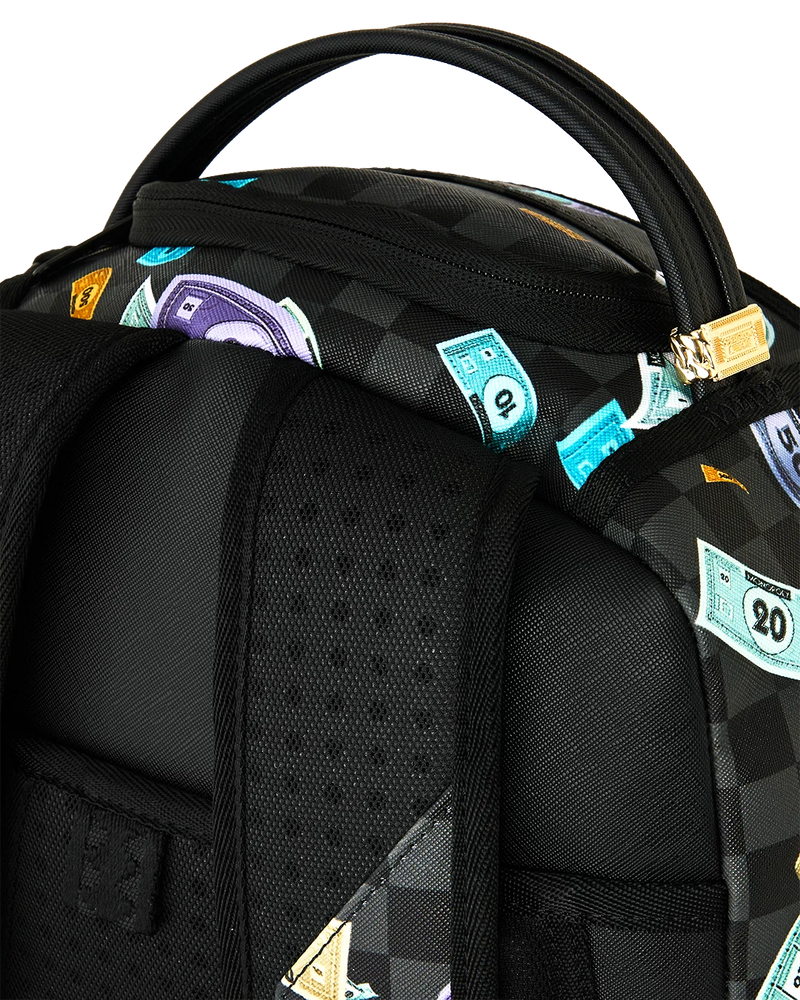 blend office leather backpack monopoly SPRAYGROUND 'Shark Central Passport 2.0 Haze' pfid:10693 Cargo Box Rooftop Fishing Color:Smokey Rainbow Designed for everyday functionality