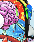SPRAYGROUND 'Rick And Morty Split Rick Head Guts' Backpack