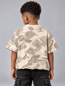 BKYS KIDS 'Global King' Oversized Cropped T-Shirt in City Camo