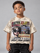 BKYS KIDS 'Global King' Oversized Cropped T-Shirt in City Camo