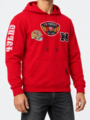 Red Pro Standard San Francisco 49ers hoodie with "Born For Sport" graphic and team logo in front, casual sportswear style.