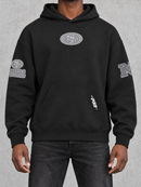 Black Pro Standard San Francisco 49ers reverse French terry fleece hoodie with team logo and design details.