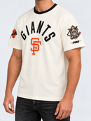 Pro Standard San Francisco Giants Modern Originals T-shirt in eggshell color, featuring team logo and design on front.