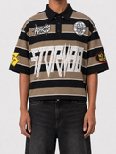 STORM88 Jersey 3/4 Sleeve Polo (Brown/Black) ST8-001