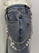Kindred 'Cube' Pocket Chain in Silver w/White