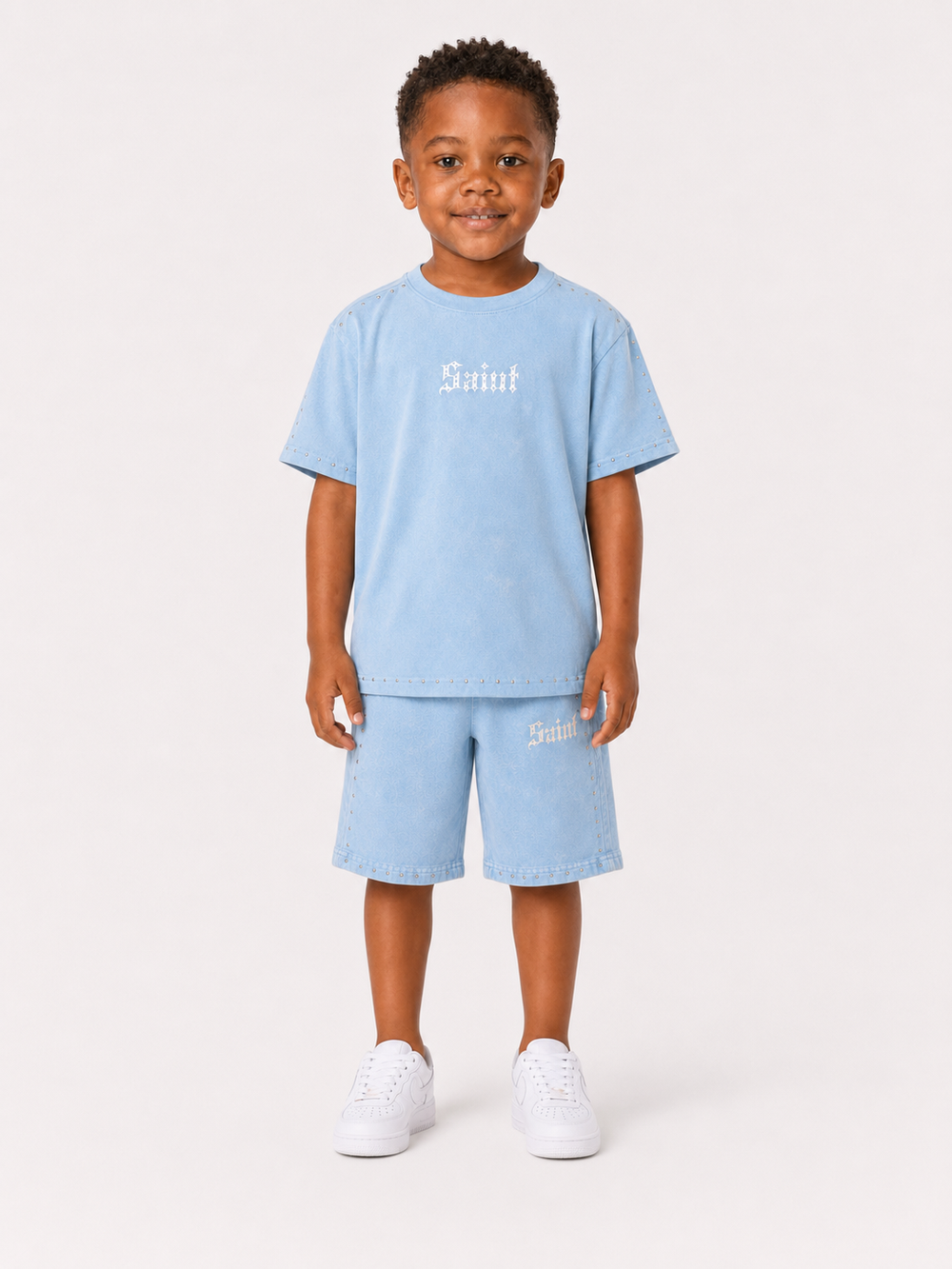 Rebel Minds Kids 'Saint' Shorts in Lt.Blue | Fresh N Fitted