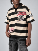 Copper Rivet Iconic Rugby S/Sleeve Shirt in Black